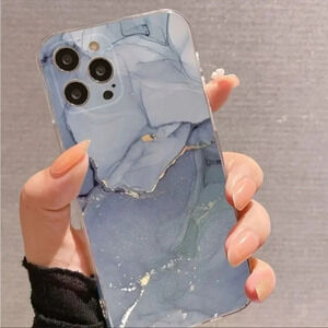 Blue Marble iPhone 13 Case | Aesthetic Glossy Protective Phone Cover